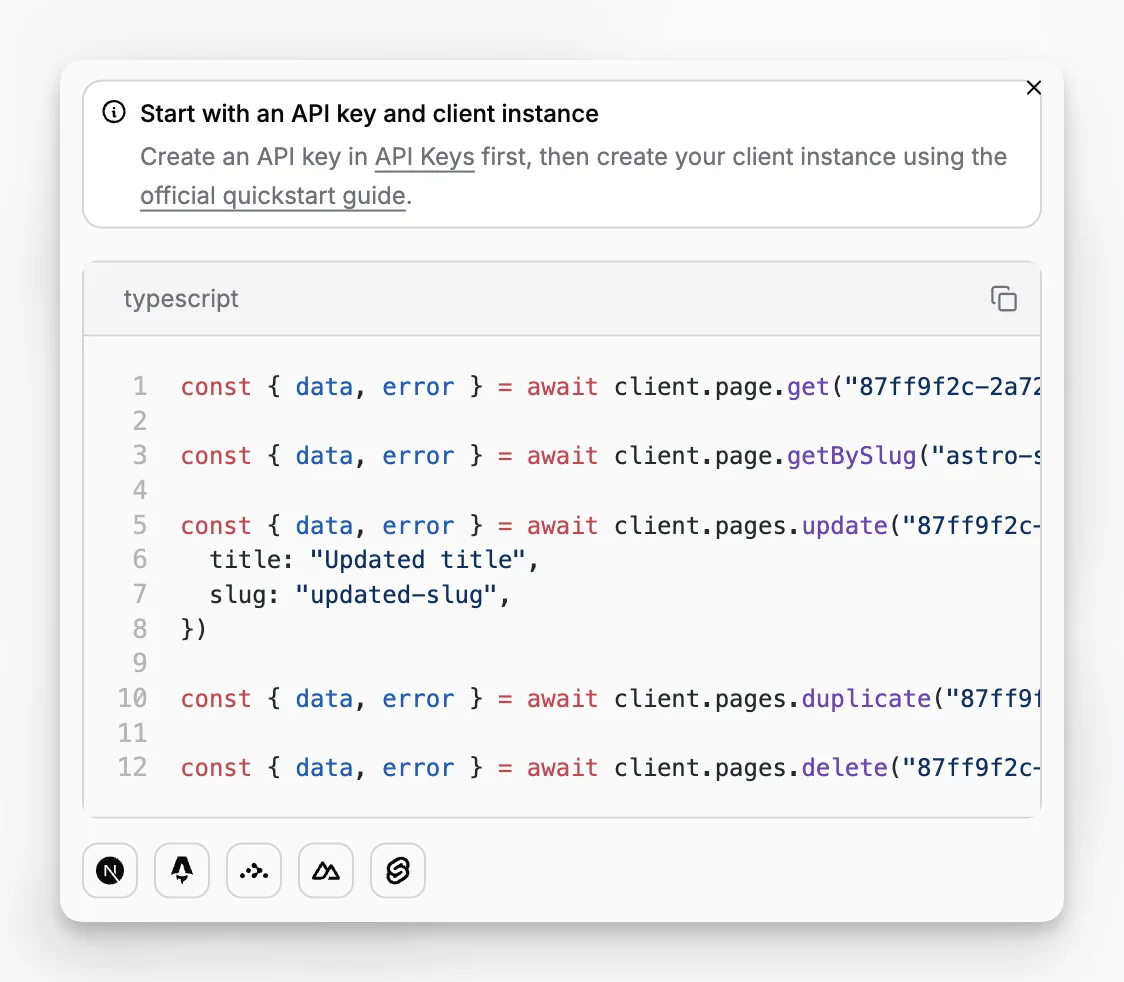 Espaço de trabalho Pages do Paragraph CMS que mostra coleções e conteúdo estruturado pronto para ser entregue ao frontend.