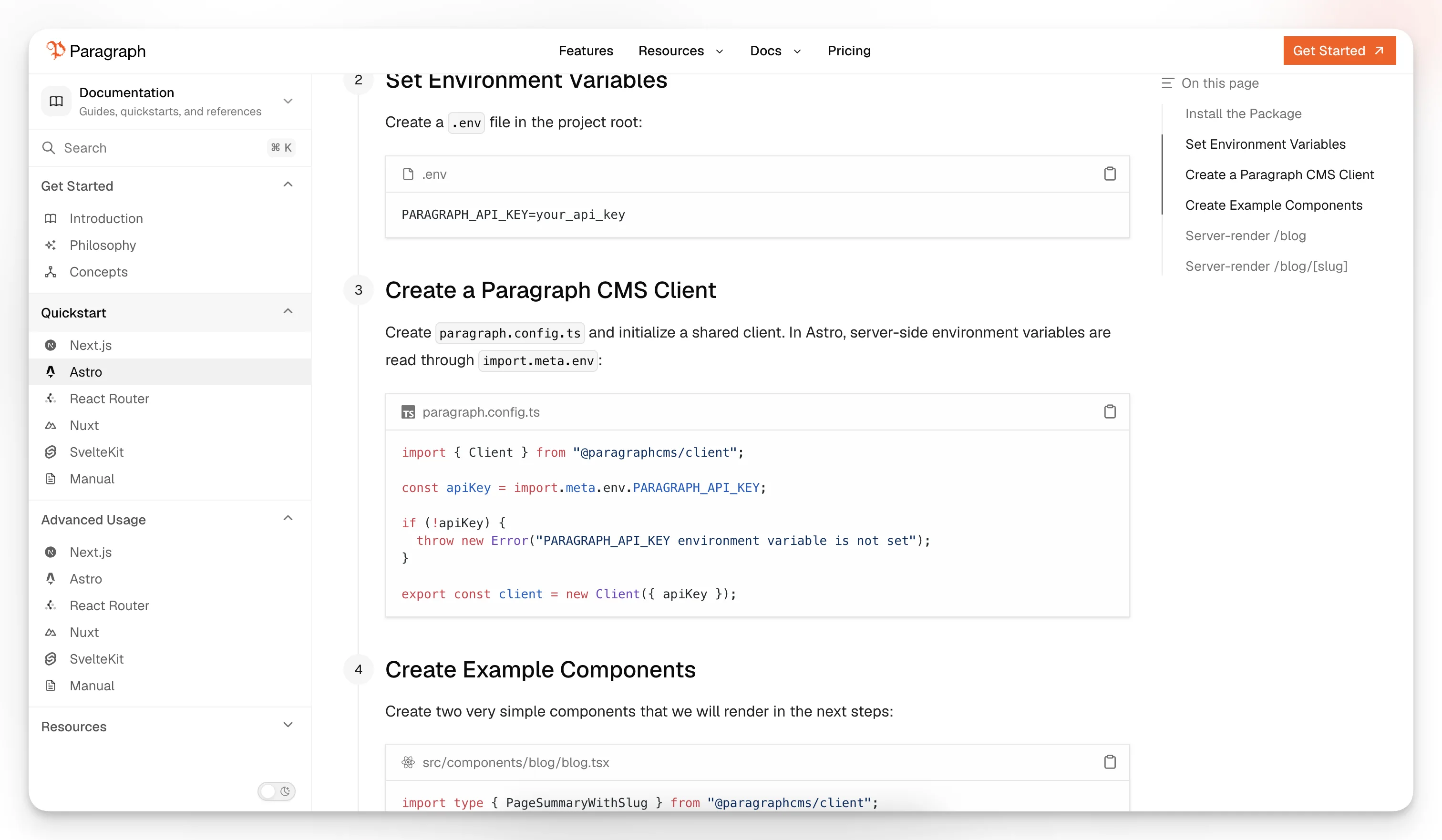 Eine auf Quickstart ausgerichtete Entwickler-Einrichtung, die einen Content-Workspace mit einem modernen Frontend-Projekt verbindet