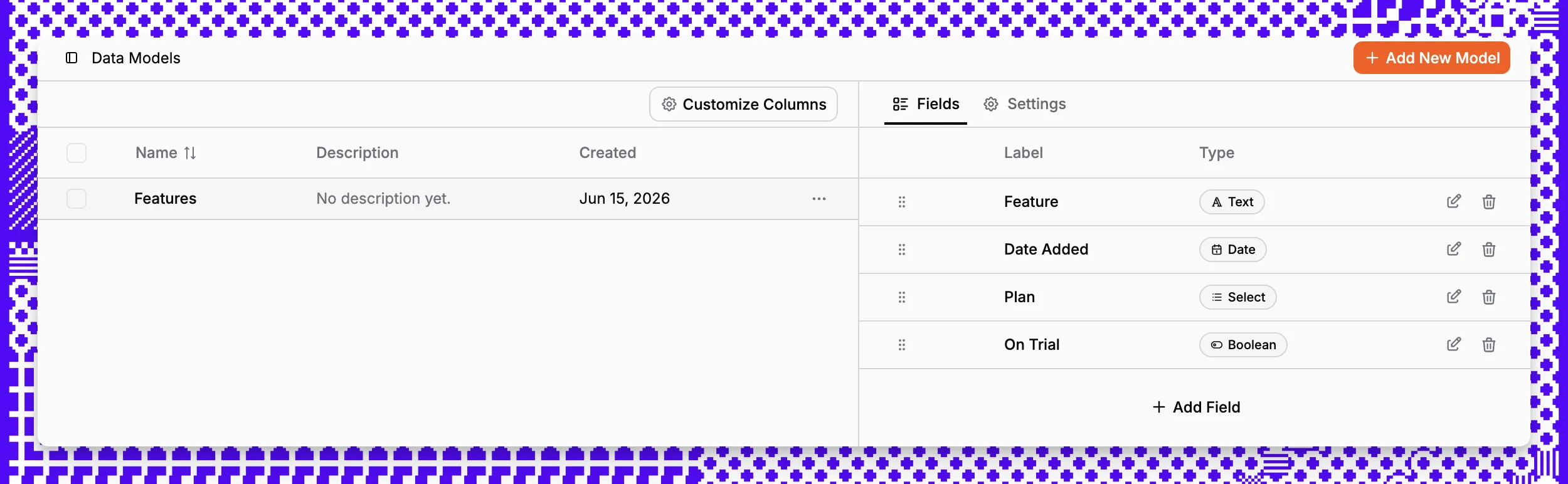 Paragraph CMS structured data model configuration for content types and fields